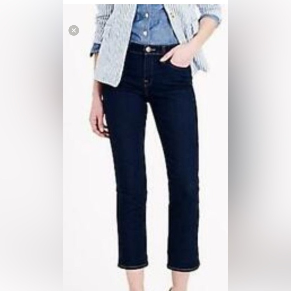 J Crew Vintage Cropped Dark Wash Jean Sz 30